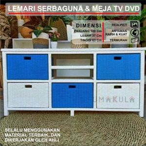 LEMARI RAK 6 LACI MEJA TV DAN DVD MOTIF 2 WARNA ROTAN SINTETIS MURAH / LACI SERBAGUNA MODERN / RAK PENYIMPANAN BAJU /BERKAS MEJA TV  DVD MINIMALIS TERMURAH 2023