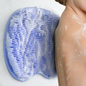 แผ่นกันลื่น1ชิ้นแผ่นนวดเท้าในห้องน้ำแปรงนวดหลังดูดห้องน้ำนวดเท้าเพื่อขัดผิว