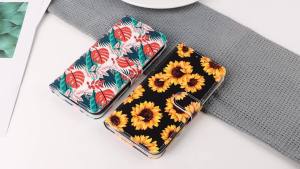 Faux Leather Phone Case for IPhone17 16 15 14 13 12 11ProMax AIR E Plus Pro Printed Magnetic Protective with Lanyard Kickstand