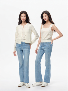 Koradior | Elegant Office Knitted Vest And Cardigan Set