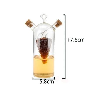 OME | Home Use Borosilicate Glass 2-in-1 Seasoning Vinegar Oil Bottle