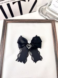 Kanan Japanese Style Lace Heart Butterfly Knot Hair Accessory Womens Sweet Cute Fashion Jewelry Pin Fresh out New