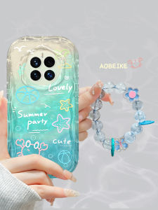 Transparent Silicone Phone Case Bracelet Anti-Fall Lens Protection Whale Creative Design for Huawei Mate50 Mate20 Summer Minimalist High-End Feel Ins Style