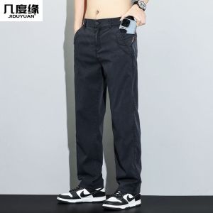 Quần Ống Đứng Rộng Rãi Cho Nam Mùa Hè Mỏng Mới 2025 Quần Thường Ngày Thời Trang Công Sở Cạp Vừa Dài Thường Ngày