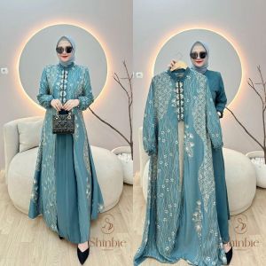 DRESS GAMIS OUTER ADA JUMBO MODE AIRIN 2 IN 1TERBARU BY SHINBIE 100%ASLI REAL