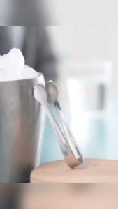 3PCS Stainless Steel Round Ice Clip Cube Sugar Tongs Multi-purpose Clip Spice Clamp Small Food Tongs