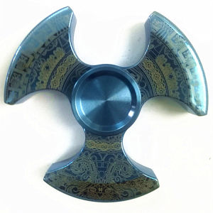 Maya Leaf Design Stainless Steel Eco-friendly Traditional Toy Rotating Finger Top from Mainland China for Kids