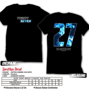 KAOS DISTRO PRIA KEREN TWENTY SEVEN T-SHIRT COTTON COMBED 24S