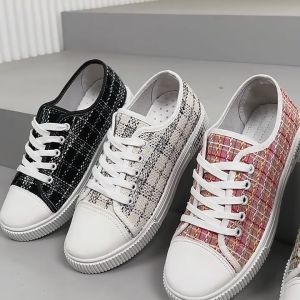Sepatu Kanvas Wanita Korea Fashion Import Casual Sport Flat Plaid Canvas Shoes SH109