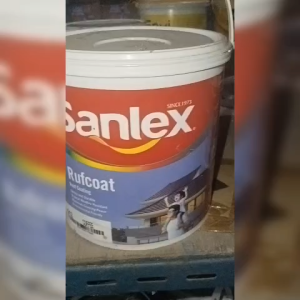 cat genteng 4kg sanlex rufcoat 4 kg galon cat pelapis atap warna pilih