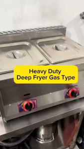 HEJI Commercial Deep Fryer Stainless Deep Fryer Gas Type Professional Deep Frier Gas LPG