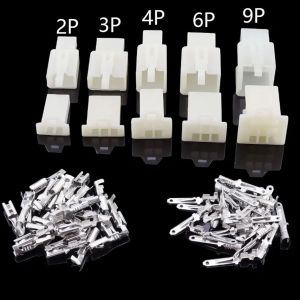 10set/lot 2.8mm 2/3/4/6/9 pin Automotive 2.8 Electrical wire Connector Male Female cable terminal plug Kits Motorcycle ebike car