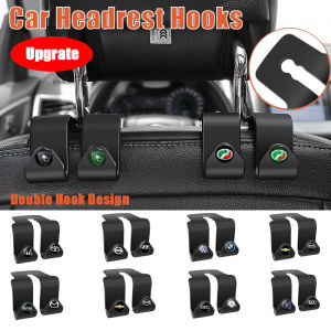 SCH Volkswagen Car Rear Seat Hook Double Headrest Hooks Luminous Multi-functional Purse Grocery Handbag Hanger Hook For Polo Golf Jetta Vento Tiguan Beetle Passat Mk6 Accessories
