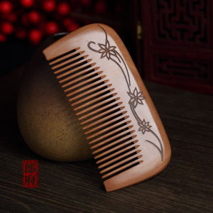 Cô Sơn Nhỏ Bằng Gỗ Đào Cổ Điển Cầm Tay Kiểu Dáng Tóc Cho Nam Và Nữ Dụng Cụ Vệ Sinh Cá Nhân Thương Hiệu Langfu