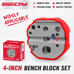 SEDY Magnetic Bench Block Non-Marring Multi-Hole Armorers Block Slip-Resistant Tool for Home & Industrial Maintenance