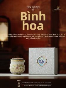 JIXIANSHENG | Bộ Trà Sứ Mạ Vàng Bọc Men