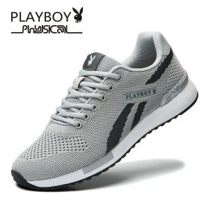 Playboy Mens Winter Fleece Lined Warm Cotton Running Shoes Casual Sports Travel Shoes Breathable Mesh Upgraded Version