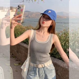 DVDK | Áo Crop Top Dập Ly U-neck Giảm Cân