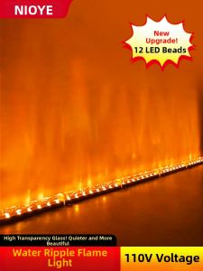NIOYE | Water Ripple and 3D Flame Simulation Indoor Wall Washer Light 110V