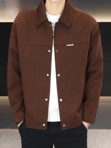 HENGYUANXIANG | Hengyuanxiang Spring 2025 Mens Casual Fashionable Versatile Collared Jacket Outerwear Simple Stylish Spring Autumn Wear