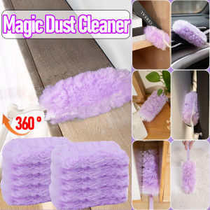 เครื่องตกตะกอนไฟฟ้าสถิต360 ° สองด้านสำหรับทำความสะอาดฝุ่นใยแมงมุมทำความสะอาดรถอุปกรณ์ทำความสะอาดหลังคาใช้ในบ้านบนโต๊ะขนนกแบบใช้แล้วทิ้ง