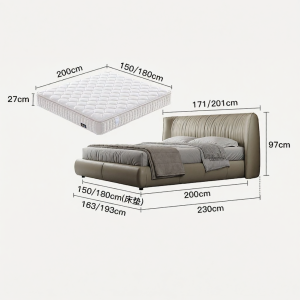 Luxury High-end Leather Archibald Bed for Master Bedroom