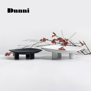 Dnnni Creative circular tray modern light luxury model room living room coffee table dining table fruit tray home decoration ornaments