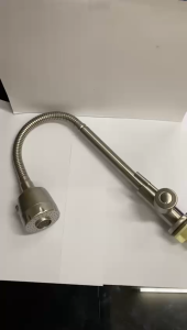 Kran Angsa Fleksibel Stainless Tanam Meja Wastafel Dapur Cuci Piring Doff Minimalis