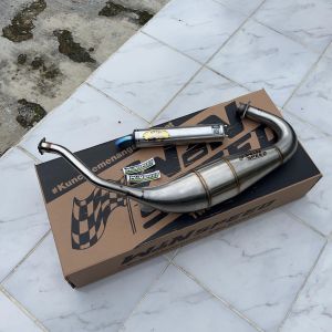 KNALPOT RACING NINJA 2 TAK RR SS R KIS BAHAN STAINLESS PRES TYPE KOBRA MEDIUM ORIGINAL