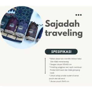 Sajadah Travel Jumbo Pouch Turkey 105x60 cm