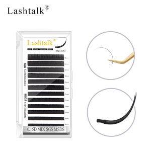 Lashtalk ขนตาปลอมวงรีแบนด้าน B C D Babybent 015มม. 0.20มม. จาก Nagaraku Split Tips สีดำอ่อนเป็นธรรมชาติความงามของขนตาปลอมสำหรับ Gratis Ongkir อาชีพ