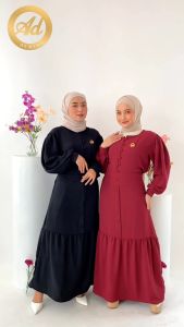 Haifa Dress Gamis Wanita Jumbo Busui Crinkle Premium
