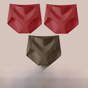 MiiOW | High Waist Womens Underwear Seamless Antibacterial Crotch Long Velvet Cotton High Split Triangle Shorts Comfortable Briefs