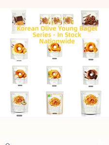 Healthy Low-Calorie Oliveyoung Bagel Crisps Baking Ingredient Snack Import from Korea Jennie Alkaline Knots Crispy Bread Slices
