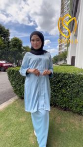(RAYA 2024) SALEHA Kebarung Satin Matte Exclusive Kebaya Kurung Sedondon IBU & ANAK DOMAIN STORE