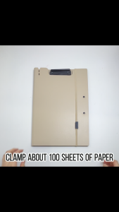 Clipboard with Cover Long File Folder Clip Board Document Organizer Double Clip with Strap