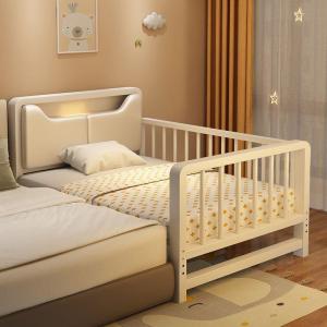 Thickened Iron Art Bed for Children with Extended Guardrail Baby Bed Side Single Bed with Rise And Fall Feature Kids Furniture