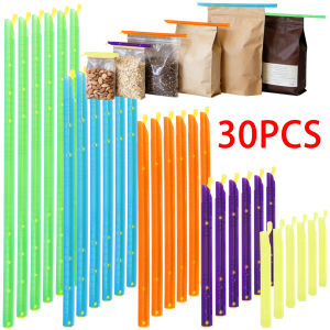 25/30Pcs Bag Clip Food Snack Bag Sealing Clip Food Saver Container Plastic Preservation Sealing Fresh-Keeping Closure Clamp