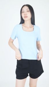 Forest Ladies Square Neck Knit Top Women Top | Baju Perempuan - 822358