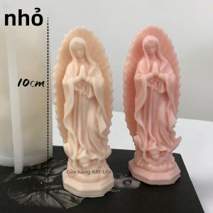 Khuôn Làm Nến Silicon Hình Đức Mẹ Maria Nhỏ Tượng Tôn Giáo Đức Mẹ Sinh Con Đồ Thủ Công Bằng Nhựa Resin Quà Tặng Trang Trí Hình Dáng Người.