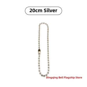 Handmade Silver Metal Keychain Bracelet Chain Wave Bead Pendant Lanyard Iron round Bead Keychain DIY Fashion Jewelry Accessory