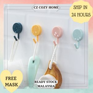 CZ Cozy Home 10 Pcs Cute Wall Hanging Hook Adhesive Tape Hook Creative Colourful Nail-Free Sticky Hook Seamless