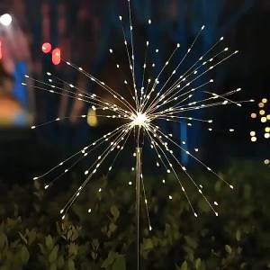 1PCS Solar Fireworks Lights OutdoorHoliday Lighting Firework Light for Garden PatioHalloweenChristmasWeddingroad Decorate