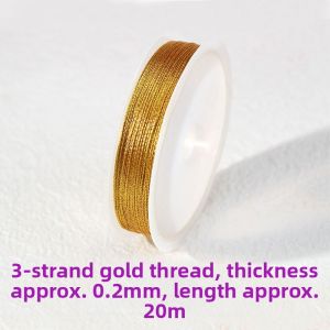 Gold Thread Silver Thread DIY Handmade Weaving Bracelet Hand Rope Ring Line Gold Broom Line Craft Supplies Jewelry Making
