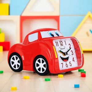 Telesonic Modern Simple Style Alarm Clock Childrens Cartoon Creative Silent Bedroom Living Room Home Decor Plastic Material