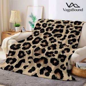 Beast Kingdom | Multi Tone Leopard Fur Printed Blanket Suitable for Sofas Beds Offices Travel Camping Chairs Warm Plush Blanket