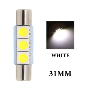 KEVANLY | 10pcs Car C5W 5050 3SMD Festoon LED 28mm 31mm Car Dome Light Bulb White 12V for Car Interior Reading Licence Plate Luggage Light