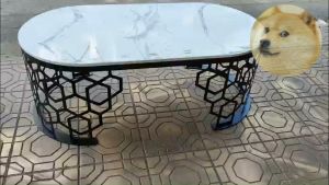 Bàn Trà Sofa Bàn Trà Mặt Đá Chân Sắt Dáng Lưới Lục Giác Cafe Phòng Khách Kệ Tv Kệ Góc