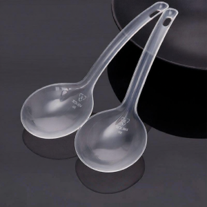MEISITEKEKE | Disposable Large Plastic Soup Spoon For Food Packing Individually Wrapped Long Handle Food Grade
