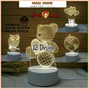 Creative Light 3D Usb Led Warm Acrylic Lamp Light Night Lamp Light Birthday Gift Graduation Gift Lampu Tidur Lampu Meja Hadiah Lampu 小夜灯